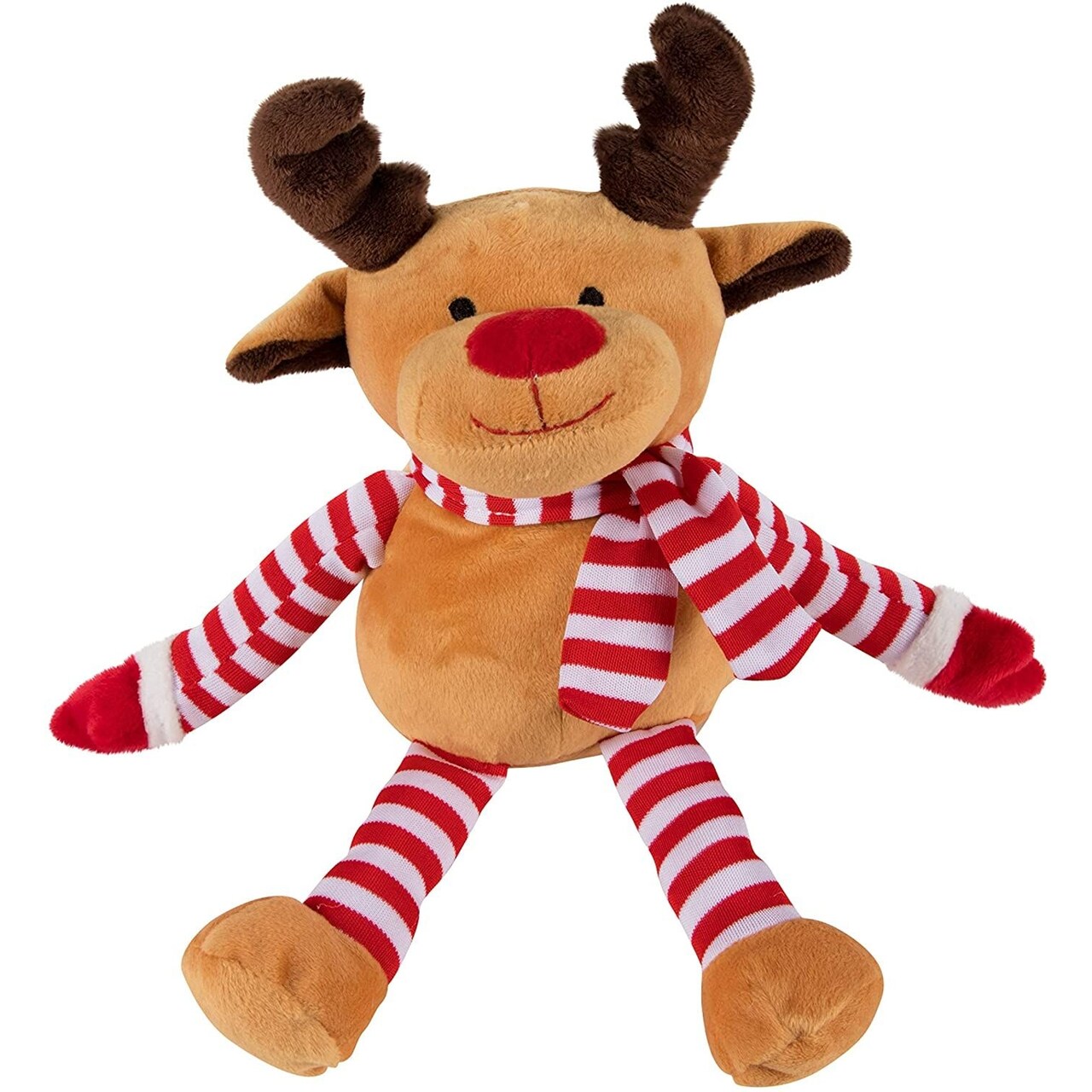Reindeer Plush Toy - Blitzen The Reindeer Kids Soft Stuffed Animal, Fun Christmas Holiday Party Gifts for Girls and Boys, Festive Decoration, 12 x 3.2 Inches